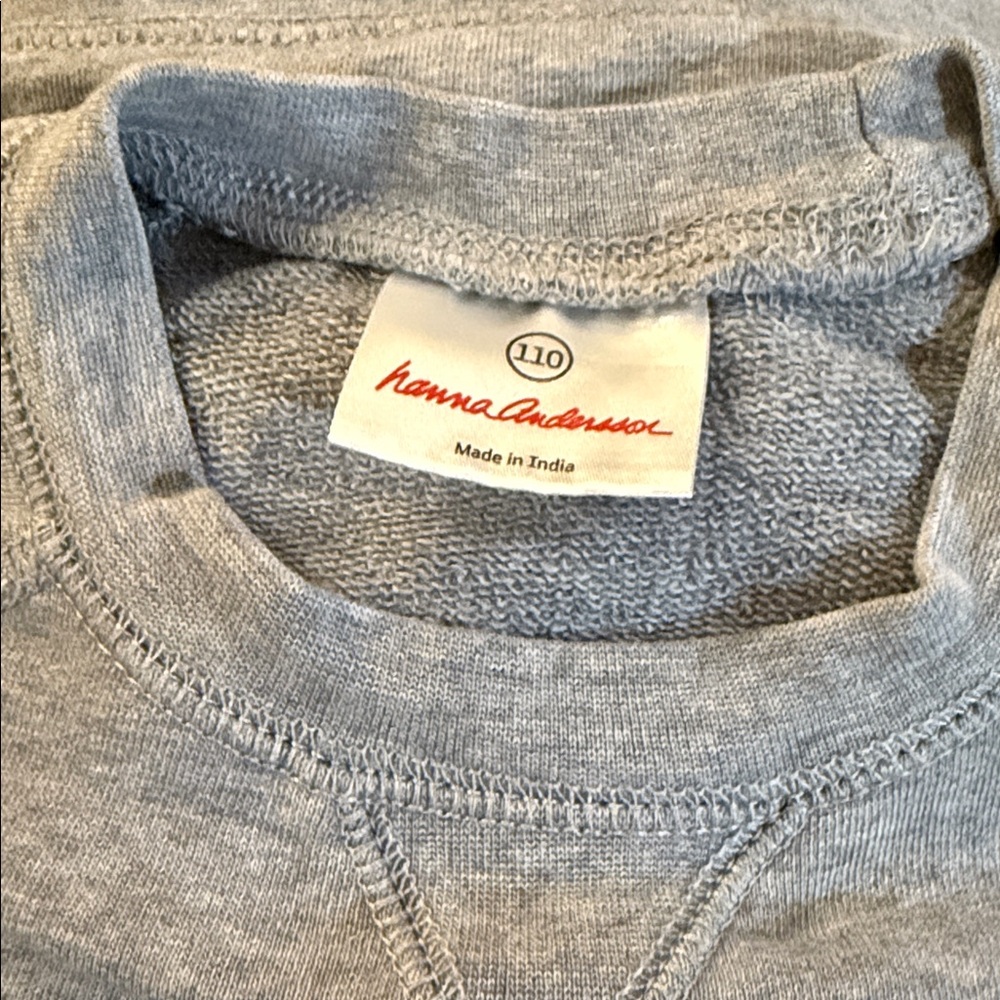 Hana Andersson Heather Gray Terry Sweatshirt - Picture 2 of 2